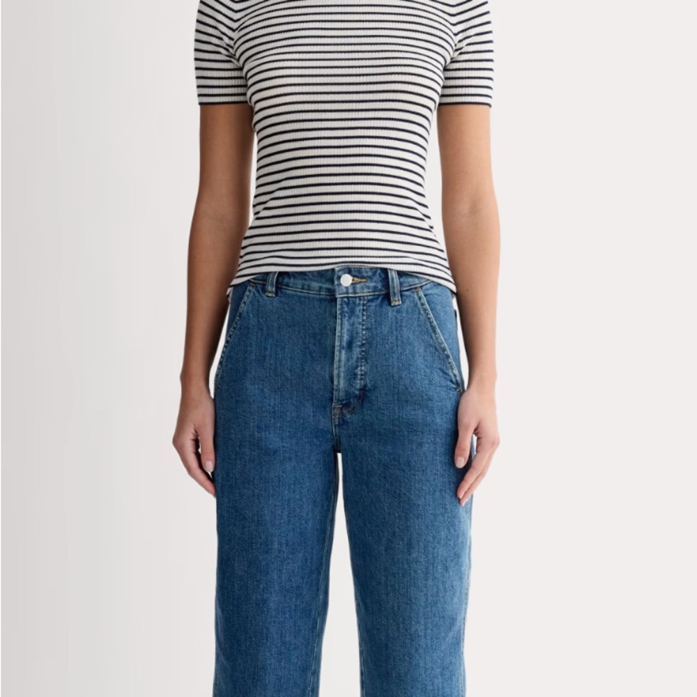 Everlane Blue Straight Leg Jeans Timeless Style